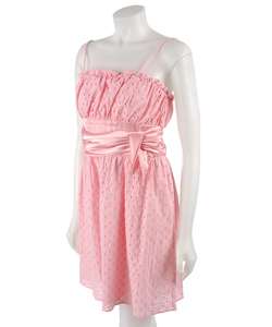 Blush Pink Eyelet Spaghetti Strap Dress  