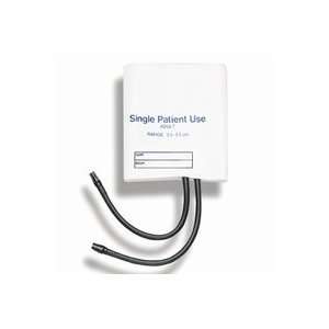 Disposable Single Patient Use Blood Pressure Cuff, Two Tube, Adult, 5 