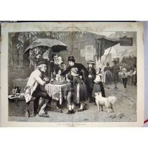  The Wheel Of Fortune Street Side Show Stall Print 1876 