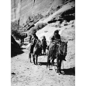  Curtis 1904 Photograph of a Band of Mounted Navaho Passing 