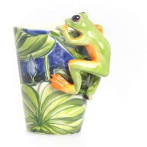 Frog 3D Ceramic Mug   Red/Black