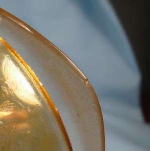 Vintage JEANNETTE GLASS FLORAGOLD SQUARE BOWL Nice (O)  
