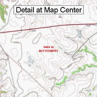 USGS Topographic Quadrangle Map   Saint Jo, Texas (Folded/Waterproof 