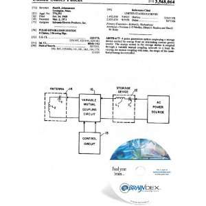 NEW Patent CD for PULSE GENERATION SYSTEM 