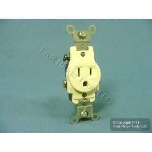  Leviton Almond COMMERCIAL Single Outlet Receptacle 15A 