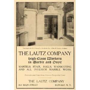  1906 Ad Lautz Workers in Marble & Dnyx Interior Design 