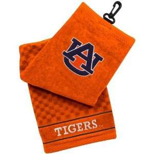   Tigers Orange Embroidered Team Logo Tri Fold Towel