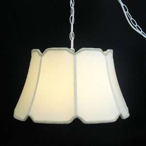  Egg Silk Swag White Chain Hanging Lamp