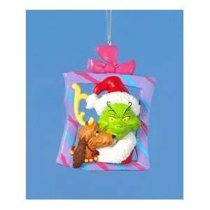 Dr. Seuss The Grinch With Max In A Gift Christmas Ornament #GRH0702 