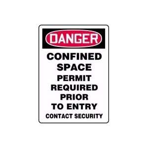 DANGER CONFINED SPACE PERMIT REQUIRED PRIOR TO ENTRY CONTACT SECURITY 