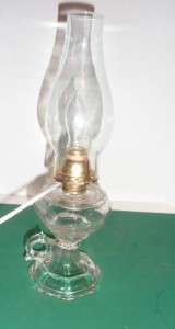Old clear glass finger lamp oil (electric)  