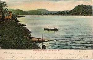 Susquehanna River Lock Haven PA Postcard 1907  