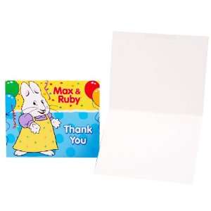  Max & Ruby Thank You Notes (8) Party Supplies Toys 