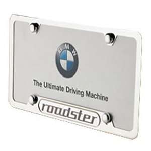 BMW Roadster License Plate Frame  Polished Stainless Steel