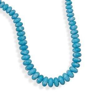 Larimar Atlantis Stone Necklace Graduated 19 inches Sterling Silver