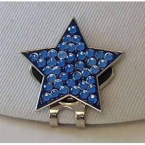  Blue Star Golf Crystal Ball Marker with Magnetic Clip 