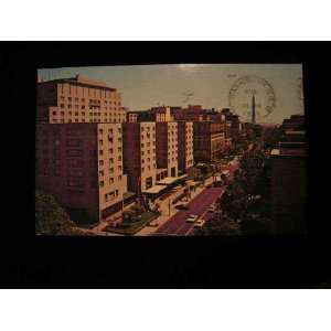  Statler Hilton Washington DC Postcard 1960s Street View 