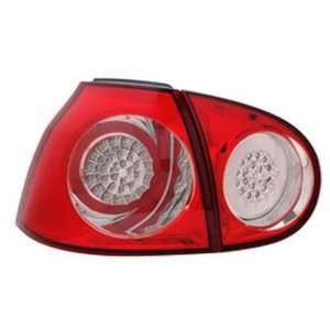 AnzoUSA 321214 Red/Clear LED Taillight for Volkswagen Rabbit (Golf 