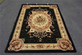 Burgundy Green Beige Black Brown Victorian Area Rug Carpet Floral 
