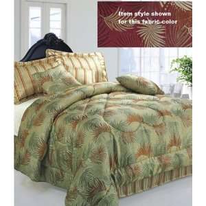   Size Burgundy Jacquard Comforter Bed in a Bag Set