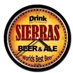  SIERRAS beer and ale cerveza wall clock 