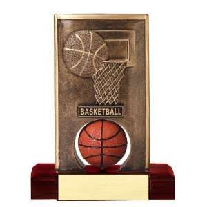  Rosewood Spin Resin Basketball Award Trophy Sports 