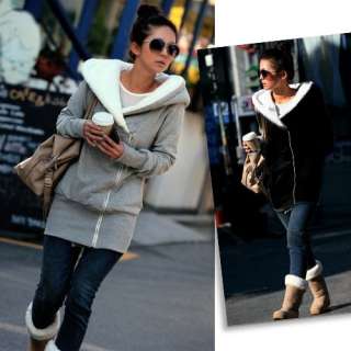   Womens Lady Long Sleeve Hoodie Jacket Coat Warm Outerwear Hooded #120