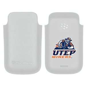  UTEP Mascot on BlackBerry Leather Pocket Case  Players 