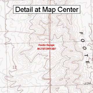   Topographic Quadrangle Map   Foote Range, Utah (Folded/Waterproof