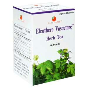 Health King Eleuthero (Siberian) Vascutone Herb Tea, Teabags, 20 