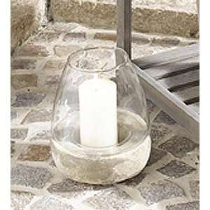  Glass Domed Candle Holder   Tall Candle Holder with Stone 