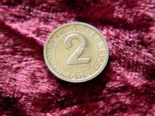 1965 Austria 2 Groschen Proof Coin  