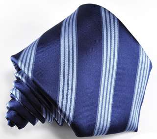 top 2012 classic business Dark blue Woven silk tiie mens stripe 