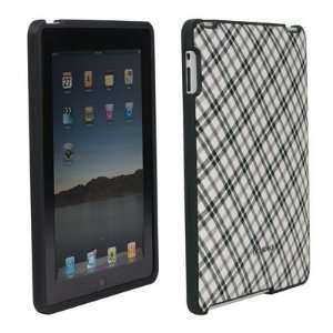 New Speck Ipad Fitted Case Tartan Plaid White Fabric Wrapped Hard 