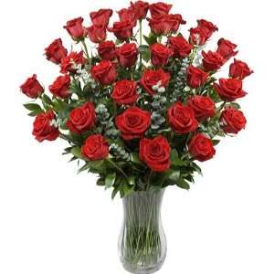 Three Dozen Premium Long Stem Red Roses without Vase  