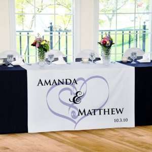    Embracing Hearts Wedding Reception Table Runner