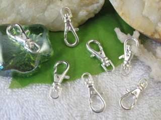 20 silver plated lobster swivel clasp for key rings  