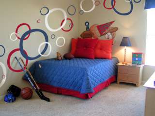 GIANT BUBBLE CIRCLES wall decals   vinyl art stickers in 3 COLORS 