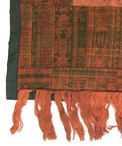 Embroidered Rust Red Tapestry (Guatemala)  