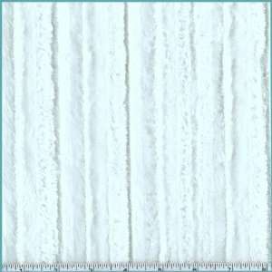  60 Wide Striped Crush Minky White Fabric By The Yard 