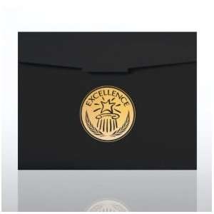  Certificate Folder   Excellence   Black w/Gold Foil 