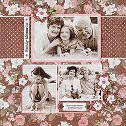 Floral Collection 12x12 inch Scrapbooking Kit  