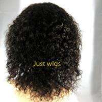 100% INDIAN REMY LACE FRONT WIG 12 #1B Water Wave  