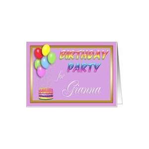  Gianna Birthday Party Invitation Card Toys & Games