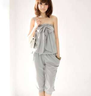 New Womens Korea Jumper Cropped Suit Pant Trousers  