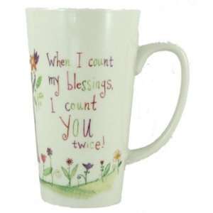   count my blessings, I count you twice Latte Mug