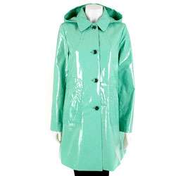 Via Spiga Womens Hooded Rain Jacket  