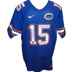 com Tim Tebow Autographed Florida Gators (Authentic Blue #15) Jersey 