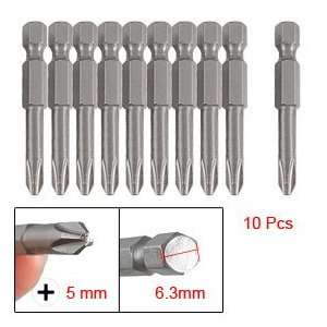 6.3mm Hex Shank Magnetic PH2 Philips Screwdriver Bits 10 