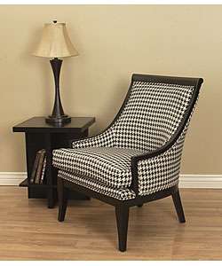 Medford Black & White Houndstooth Chair  